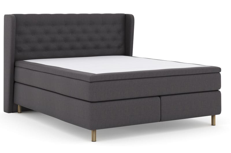 Select No 5 Komplett Sängpaket 160x200 Medium Latex - Mörkgrå/Koppar - Products - Möbler - Säng - Kontinentalsäng
