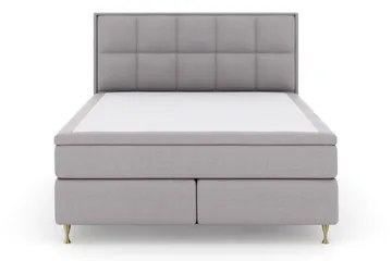 Select No 5 Komplett Sängpaket 180x200 Fast Watergel - Ljusgrå/Guld - Products - Möbler - Säng - Kontinentalsäng
