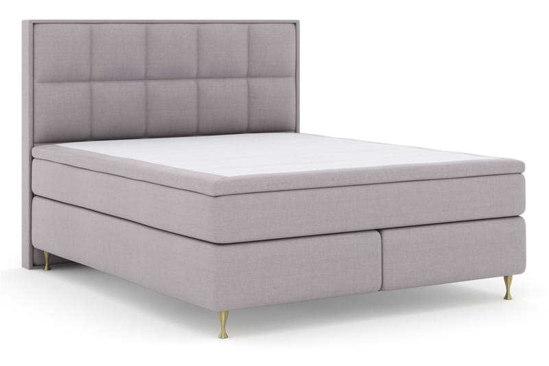Select No 5 Komplett Sängpaket 180x200 Fast Watergel - Ljusgrå/Guld - Products - Möbler - Säng - Kontinentalsäng