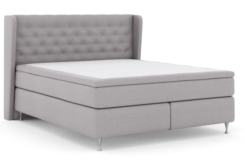 Select No 5 Komplett Sängpaket 180x200 Fast Watergel - Ljusgrå/Silver - Products - Möbler - Säng - Kontinentalsäng