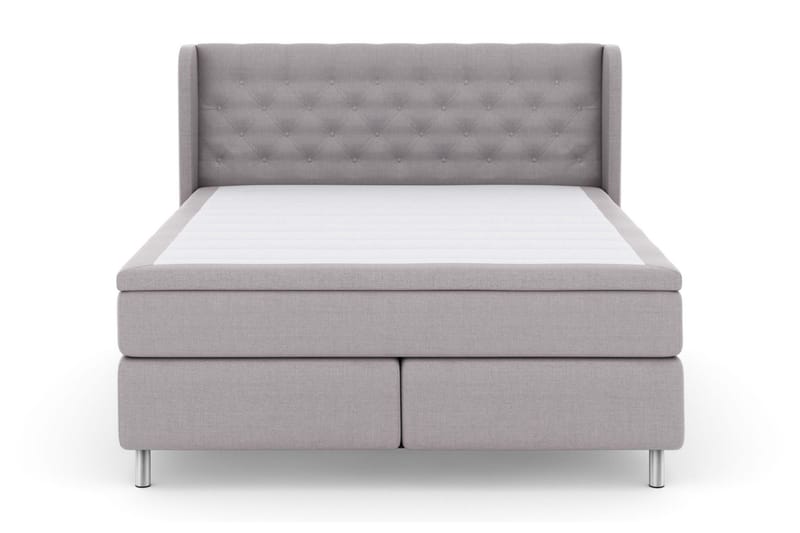 Select No 5 Komplett Sängpaket 180x200 Fast/Medium Latex, Ljusgrå/Metall