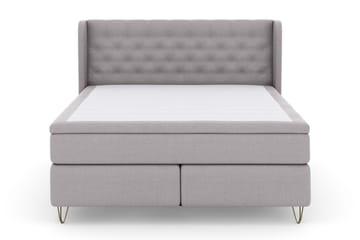 Select No 5 Komplett Sängpaket 180x200 Fast/Medium Watergel - Ljusgrå/Metall V-form - Products - Möbler - Säng - Kontinentalsäng