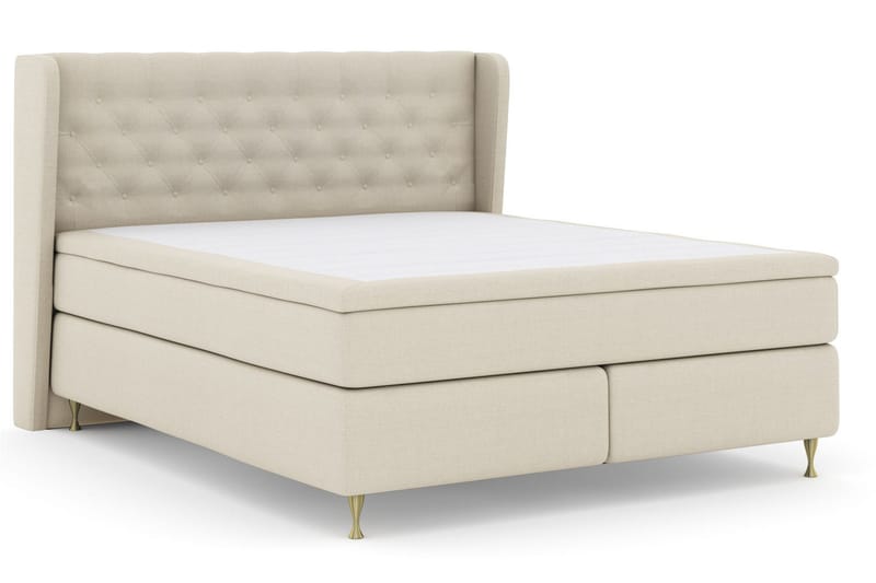Select No 5 Komplett Sängpaket 210x210 Fast Latex - Beige/Guld - Products - Möbler - Säng - Kontinentalsäng