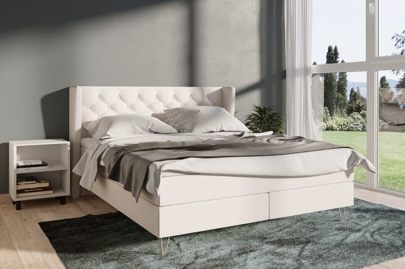 Select No 5 Komplett Sängpaket 210x210 Fast Latex - Beige/Guld - Products - Möbler - Säng - Kontinentalsäng