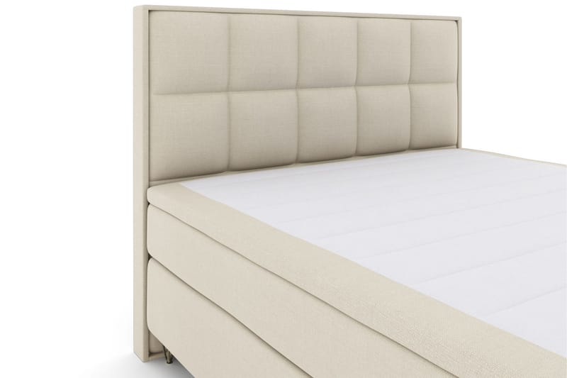 Select No 5 Komplett Sängpaket 210x210 Fast Latex - Beige/Metall V-form - Products - Möbler - Säng - Kontinentalsäng