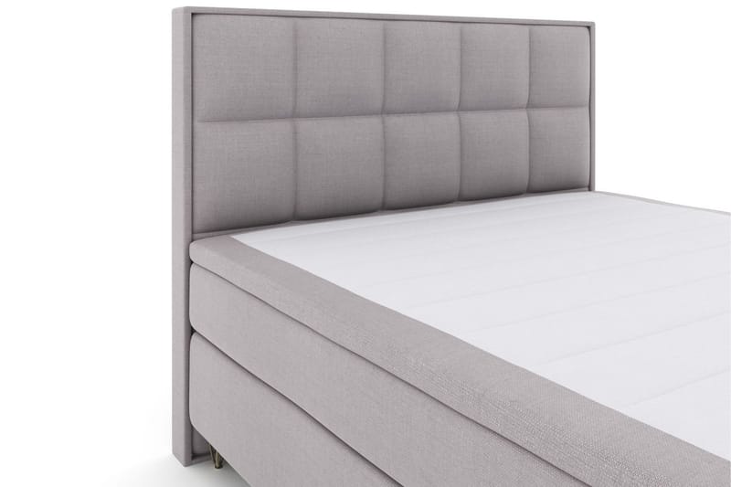 Select No 5 Komplett Sängpaket 210x210 Fast Latex - Ljusgrå/Metall V-form - Products - Möbler - Säng - Kontinentalsäng