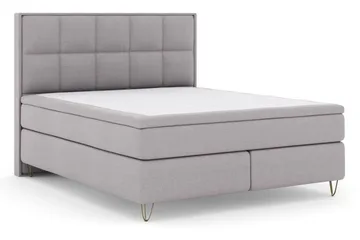 Select No 5 Komplett Sängpaket 210x210 Fast Latex - Ljusgrå/Metall V-form - Products - Möbler - Säng - Kontinentalsäng