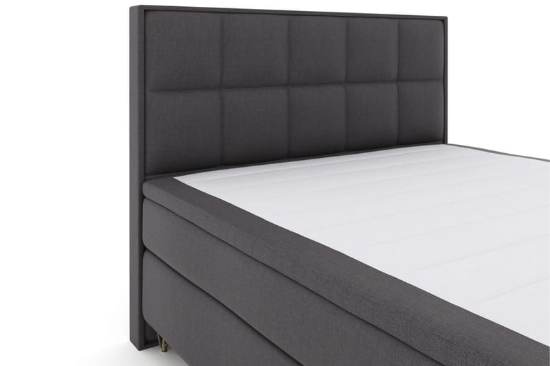 Select No 5 Komplett Sängpaket 210x210 Fast Latex - Mörkgrå/Metall V-form - Products - Möbler - Säng - Kontinentalsäng