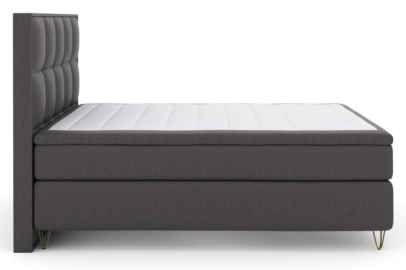 Select No 5 Komplett Sängpaket 210x210 Fast Latex - Mörkgrå/Metall V-form - Products - Möbler - Säng - Kontinentalsäng