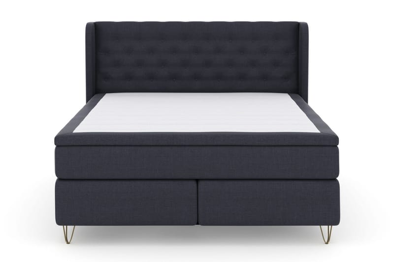 Select No 5 Komplett Sängpaket 210x210 Fast Watergel, Blå/Metall V-form