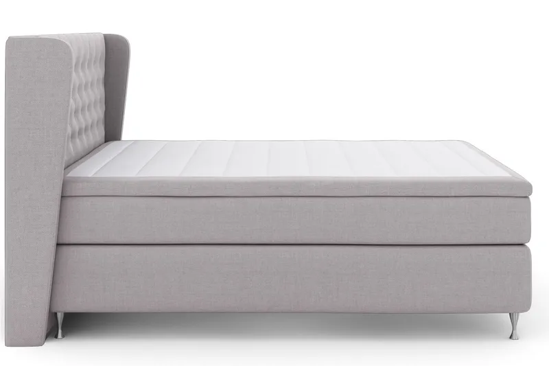Select No 5 Komplett Sängpaket 210x210 Fast Watergel - Ljusgrå/Silver - Products - Möbler - Säng - Kontinentalsäng