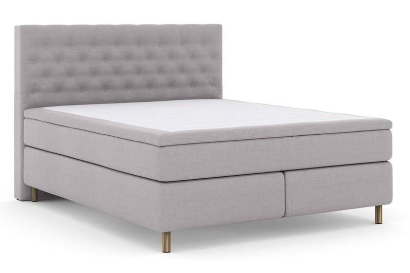 Select No 5 Komplett Sängpaket 210x210 Fast/Medium Watergel - Ljusgrå/Koppar - Products - Möbler - Säng - Kontinentalsäng