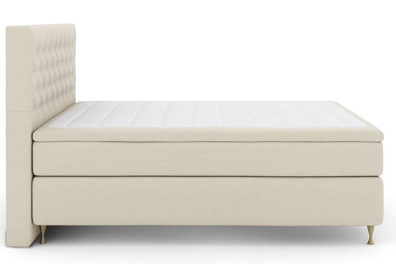 Select No 5 Komplett Sängpaket 210x210 Medium Latex, Beige/Guld