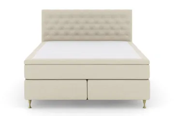 Select No 5 Komplett Sängpaket 210x210 Medium Latex - Beige/Guld - Products - Möbler - Säng - Kontinentalsäng