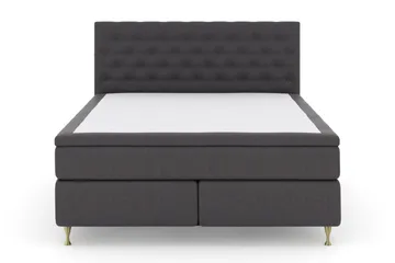 Select No 5 Komplett Sängpaket 210x210 Medium Latex - Mörkgrå/Guld - Products - Möbler - Säng - Kontinentalsäng