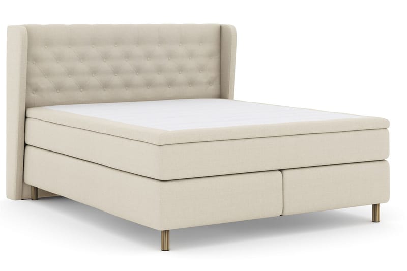 Select No 5 Komplett Sängpaket 210x210 Medium Watergel - Beige/Koppar - Products - Möbler - Säng - Kontinentalsäng