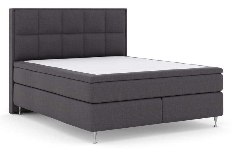 Select No 5 Komplett Sängpaket 210x210 Medium Watergel - Mörkgrå/Silver - Products - Möbler - Säng - Kontinentalsäng