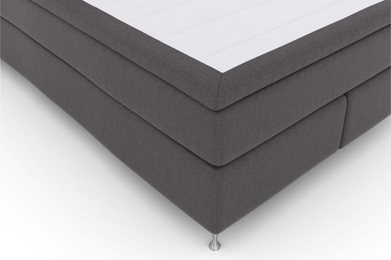 Select No 5 Kontinentalsäng 140x200 Fast Latex - Mörkgrå/Silver - Products - Möbler - Säng - Kontinentalsäng