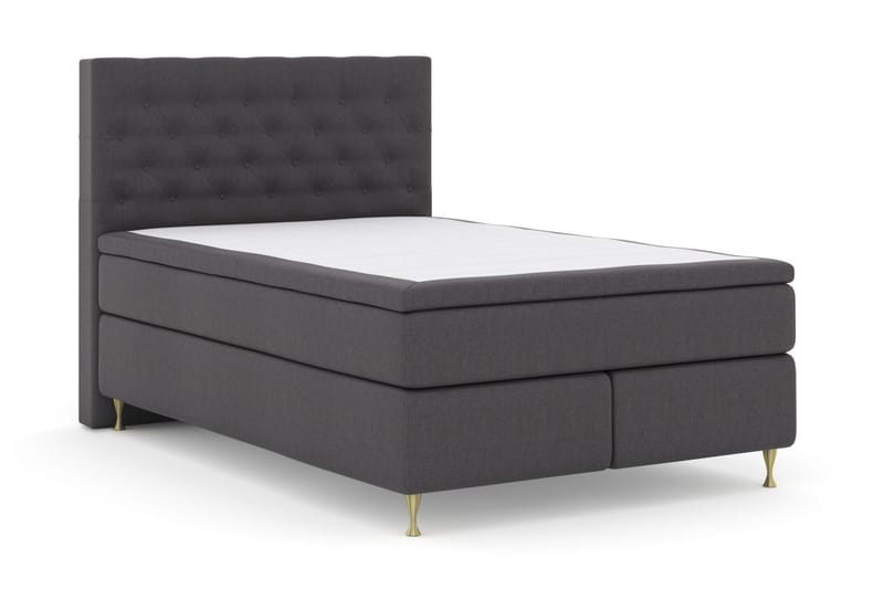 Select No 5 Kontinentalsäng 140x200 Fast Watergel - Mörkgrå/Guld - Products - Möbler - Säng - Kontinentalsäng