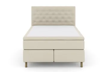 Select No 5 Kontinentalsäng 140x200 Fast/Medium Latex - Beige/Koppar - Products - Möbler - Säng - Kontinentalsäng
