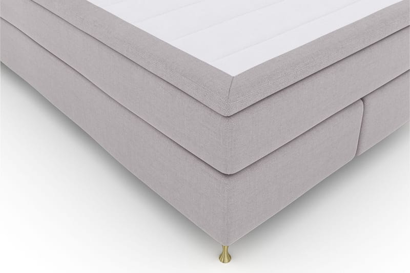 Select No 5 Kontinentalsäng 140x200 Fast/Medium Latex - Ljusgrå/Guld - Products - Möbler - Säng - Kontinentalsäng