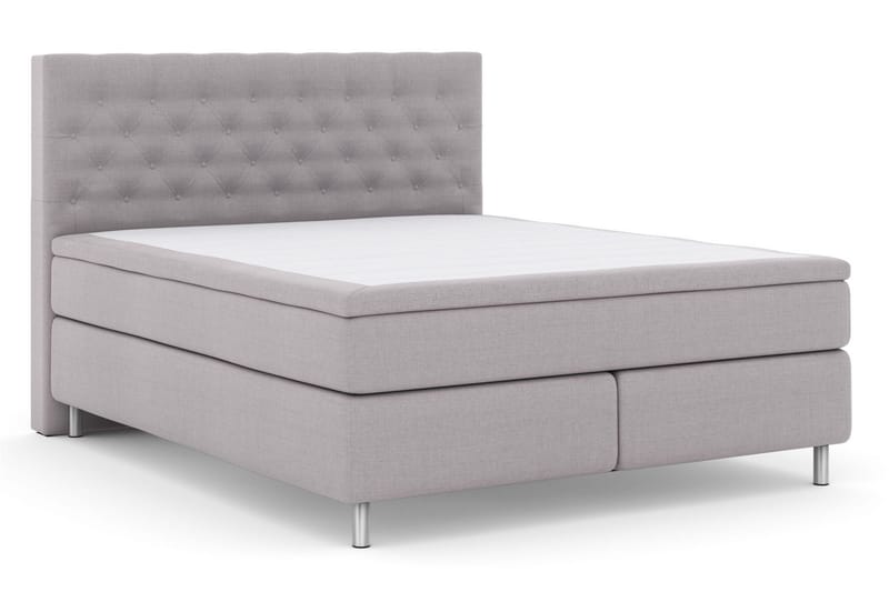 Select No 5 Kontinentalsäng 160x200 Fast Watergel - Ljusgrå/Metall - Products - Möbler - Säng - Kontinentalsäng