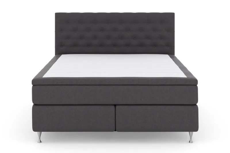 Select No 5 Kontinentalsäng 160x200 Fast Watergel - Mörkgrå/Silver - Products - Möbler - Säng - Kontinentalsäng