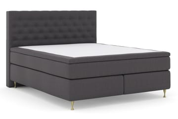 Select No 5 Kontinentalsäng 160x200 Fast/Medium Watergel - Mörkgrå/Guld - Products - Möbler - Säng - Kontinentalsäng