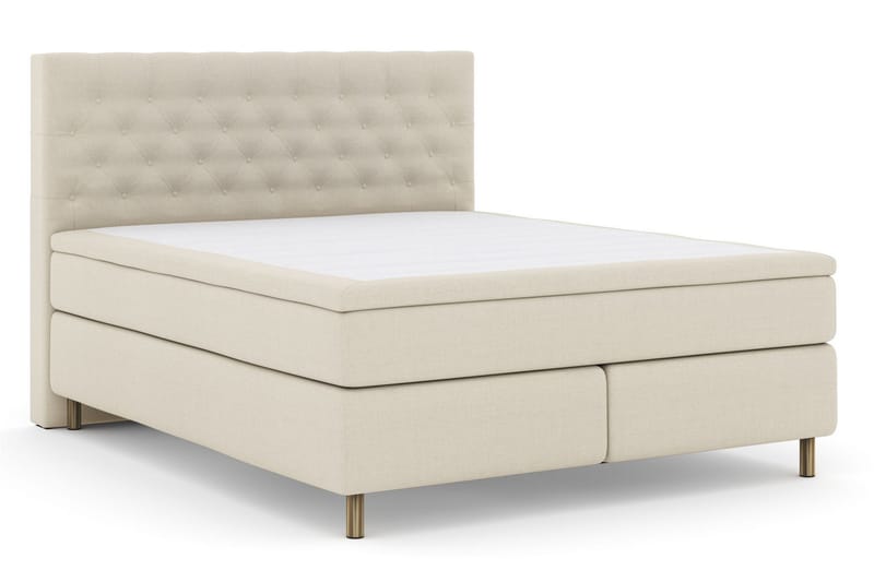 Select No 5 Kontinentalsäng 180x200 Fast/Medium Latex - Beige/Koppar - Products - Möbler - Säng - Kontinentalsäng