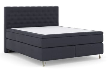 Select No 5 Kontinentalsäng 210x210 Fast Latex - Blå/Metall V-Form - Products - Möbler - Säng - Kontinentalsäng