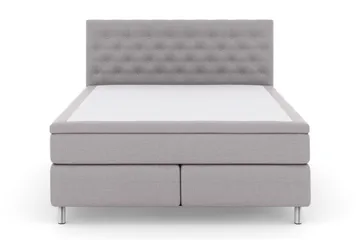 Select No 5 Kontinentalsäng 210x210 Fast Watergel - Ljusgrå/Metall - Products - Möbler - Säng - Kontinentalsäng