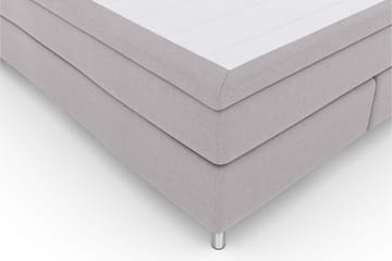 Select No 5 Kontinentalsäng 210x210 Fast Watergel - Ljusgrå/Metall - Products - Möbler - Säng - Kontinentalsäng