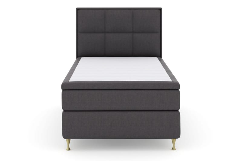 Select No 6 Komplett Sängpaket 120x200 Fast Watergel - Mörkgrå/Guld - Products - Möbler - Säng - Enkelsäng