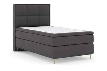 Select No 6 Komplett Sängpaket 120x200 Fast Watergel - Mörkgrå/Guld - Products - Möbler - Säng - Enkelsäng