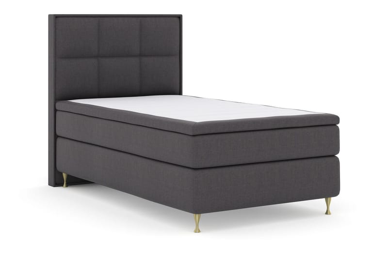 Select No 6 Komplett Sängpaket 120x200 Fast Watergel - Mörkgrå/Guld - Products - Möbler - Säng - Enkelsäng