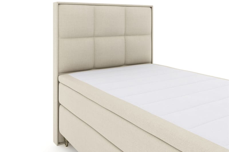 Select No 6 Komplett Sängpaket 120x200 Medium Latex/Memory - Beige/Metall V-form - Products - Möbler - Säng - Enkelsäng