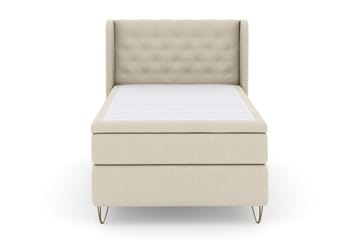 Select No 6 Komplett Sängpaket 120x200 Medium Latex/Memory - Beige/Metall V-form - Products - Möbler - Säng - Enkelsäng
