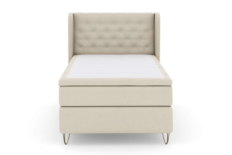 Select No 6 Komplett Sängpaket 120x200 Medium Latex/Memory - Beige/Metall V-form - Products - Möbler - Säng - Enkelsäng