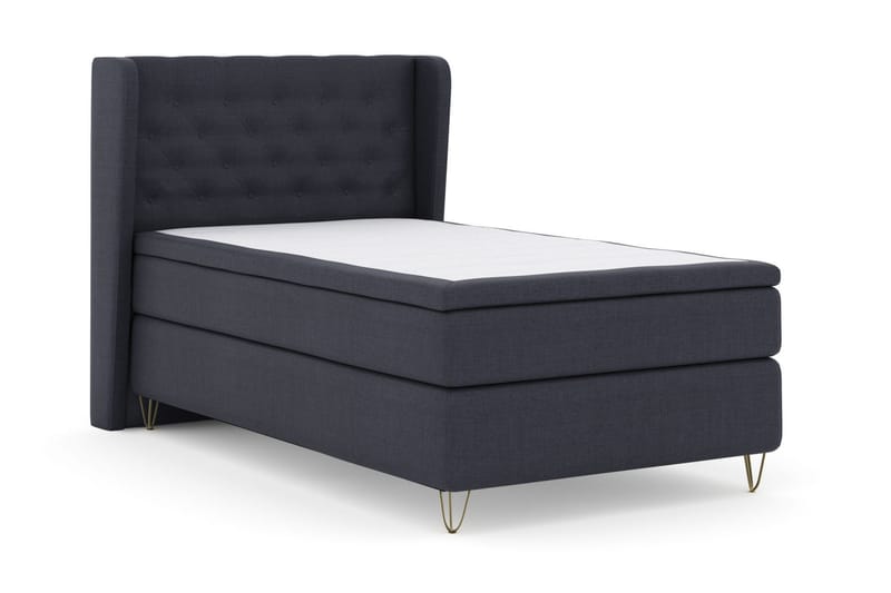 Select No 6 Komplett Sängpaket 120x200 Medium Latex/Memory - Blå/Metall V-form - Products - Möbler - Säng - Enkelsäng