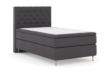Select No 6 Komplett Sängpaket 120x200 Medium Latex/Memory - Mörkgrå/Guld - Products - Möbler - Säng - Enkelsäng