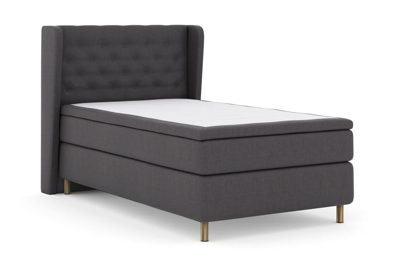 Select No 6 Komplett Sängpaket 120x200 Medium Latex/Memory - Mörkgrå/Koppar - Products - Möbler - Säng - Enkelsäng