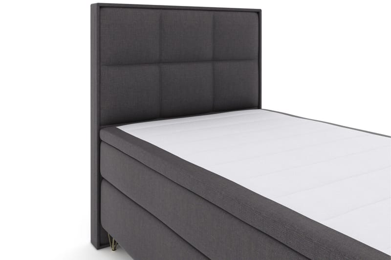 Select No 6 Komplett Sängpaket 120x200 Medium Latex/Memory - Mörkgrå/Metall V-form - Products - Möbler - Säng - Enkelsäng