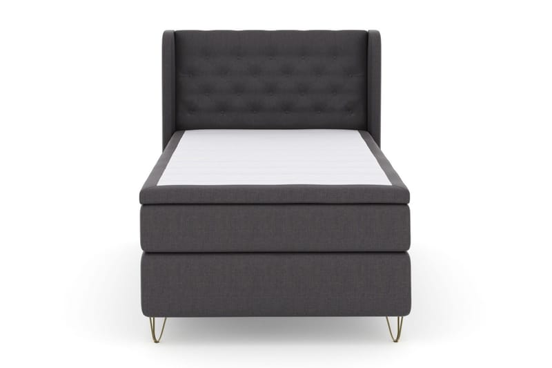 Select No 6 Komplett Sängpaket 120x200 Medium Latex/Memory - Mörkgrå/Metall V-form - Products - Möbler - Säng - Enkelsäng