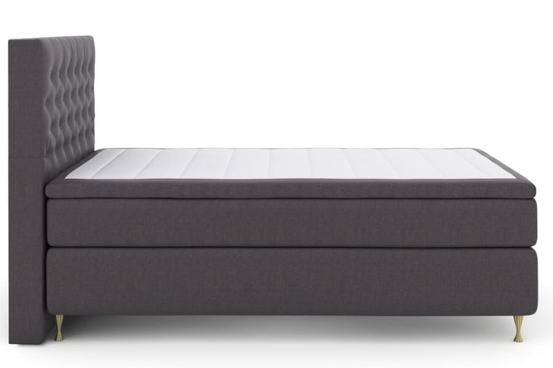 Select No 6 Komplett Sängpaket 140x200 Fast Latex/Memory - Mörkgrå/Guld - Products - Möbler - Säng - Kontinentalsäng