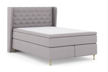 Select No 6 Komplett Sängpaket 140x200 Fast Memory/Pocket - Ljusgrå/Guld - Products - Möbler - Säng - Kontinentalsäng