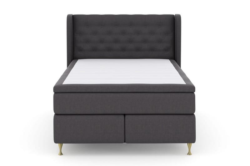 Select No 6 Komplett Sängpaket 140x200 Fast Memory/Pocket - Mörkgrå/Guld - Products - Möbler - Säng - Kontinentalsäng