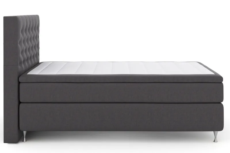 Select No 6 Komplett Sängpaket 140x200 F/M Latex/Memory - Mörkgrå/Silver - Products - Möbler - Säng - Kontinentalsäng