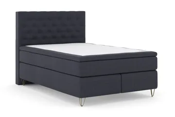 Select No 6 Komplett Sängpaket 140x200 F/M Memory/Pocket - Blå/Metall V-form - Products - Möbler - Säng - Kontinentalsäng