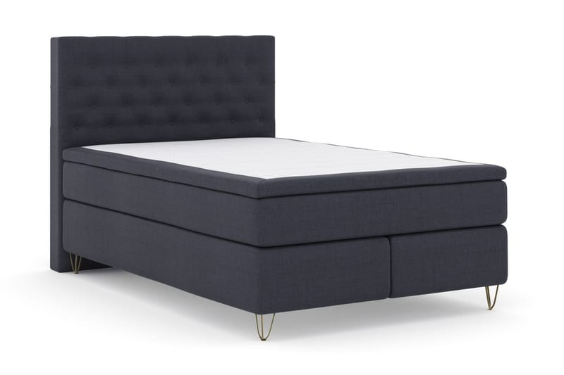 Select No 6 Komplett Sängpaket 140x200 F/M Memory/Pocket - Blå/Metall V-form - Products - Möbler - Säng - Kontinentalsäng