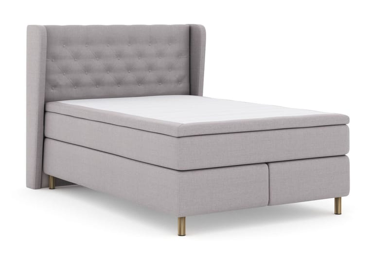 Select No 6 Komplett Sängpaket 140x200 F/M Memory/Pocket - Ljusgrå/Koppar - Products - Möbler - Säng - Kontinentalsäng